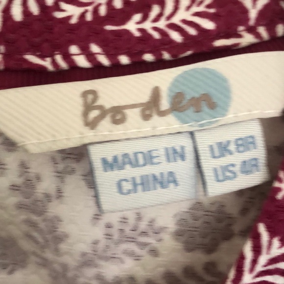 SOLD!!! Boden Floral Print Shift Dress Size 4R - Picture 6 of 6